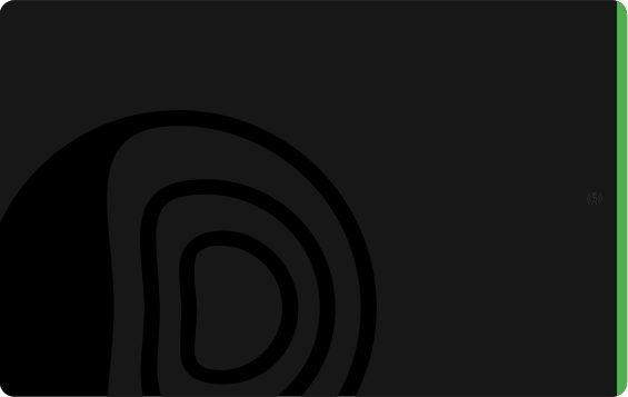 DTEN NFC card — premium black with embossed D