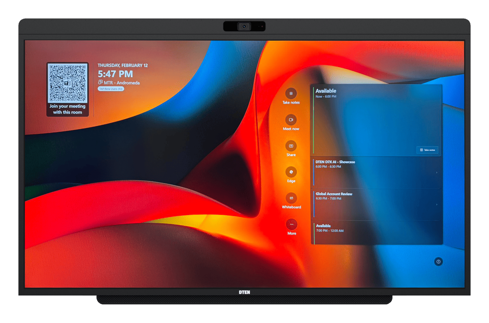 DTEN D7X AI Board 55-inch all-in-one Microsoft Teams Rooms display