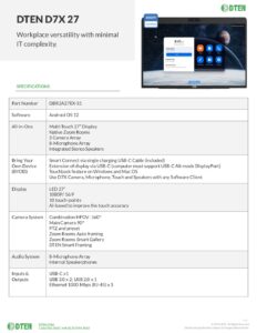 D7X 27 Specification